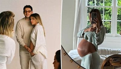 Pregnant Sofia Richie shows off her bare baby bump as her due date approaches