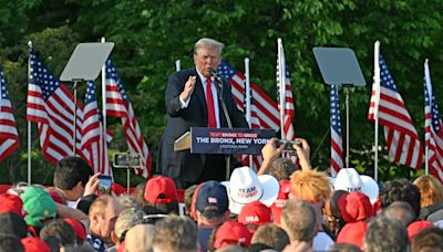 Trump offers to help New York Democrats as thousands attend Bronx rally