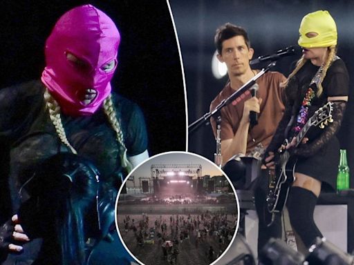 Madonna gets into the groove as she disguises herself with balaclavas during Copacabana rehearsals – PHOTOS