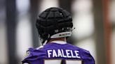 Ravens OT Daniel Faalele discusses how helpful his veteran teammates have been