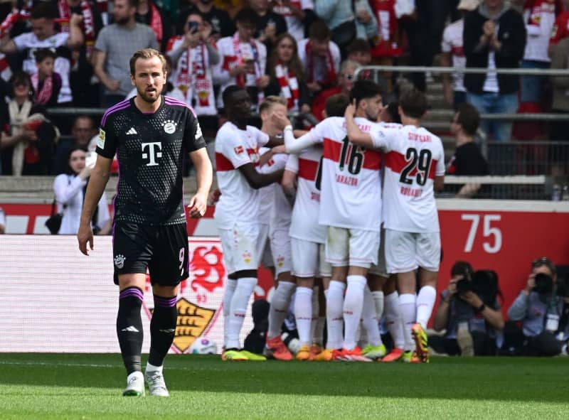 Kane nets but Bayern lose at Stuttgart, Wolfsburg clear of drop