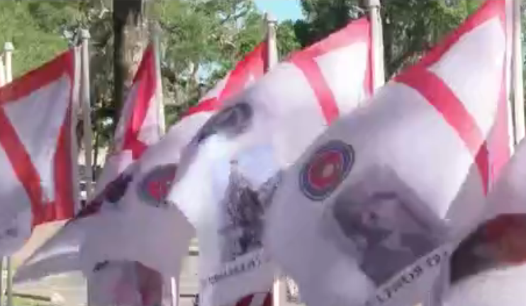 Military families honor the fallen at Veterans Memorial Park