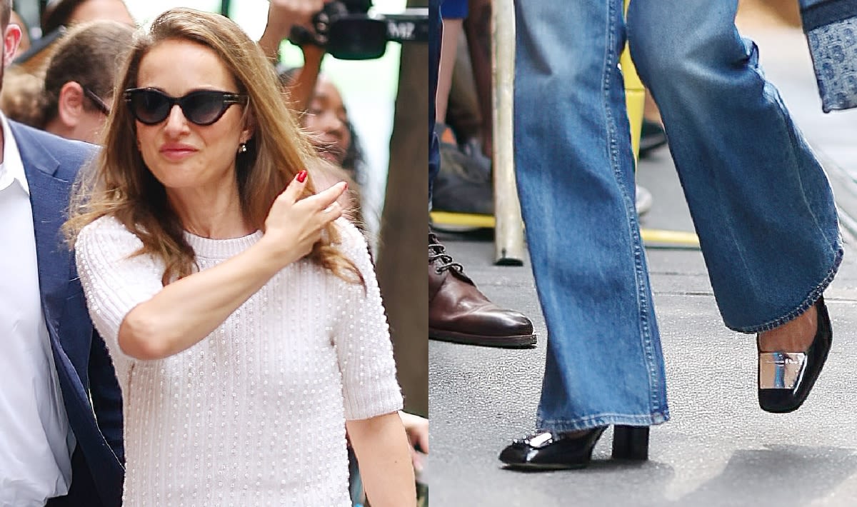 Natalie Portman Gave Her Patent Leather Pumps a Shiny Twist Ahead of ‘The View’ Appearance