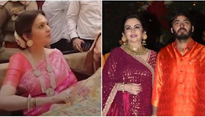 Anant Ambani-Radhika Merchant’s Wedding: Nita Ambani goes for saree shopping in Varanasi; WATCH