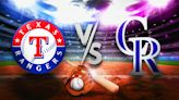 Rangers vs. Rockies prediction, odds, pick - 5/10/2024