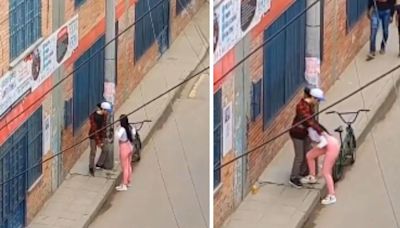 Revelan verdadera historia del video de una mujer cargando a su novio borracho con cicla