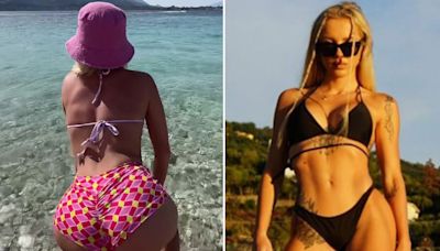 Kiwior's stunning twerk queen Wag shakes bum in the sea as he gets set for Euros