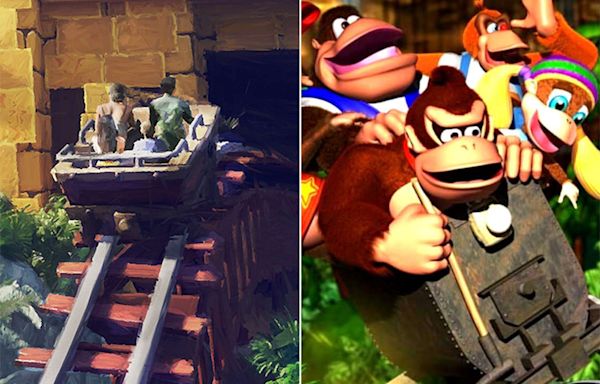 'Donkey Kong' roller coaster 'jumps' track like mine carts