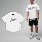 Nike 棒球衫 Jordan Flight MVY Baseball Top 白 黑 男女款 寬鬆 短袖  FN4664-100