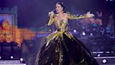 Katy Perry Shimmers in a Custom Metallic Gold Gown at King Charles' Coronation Concert