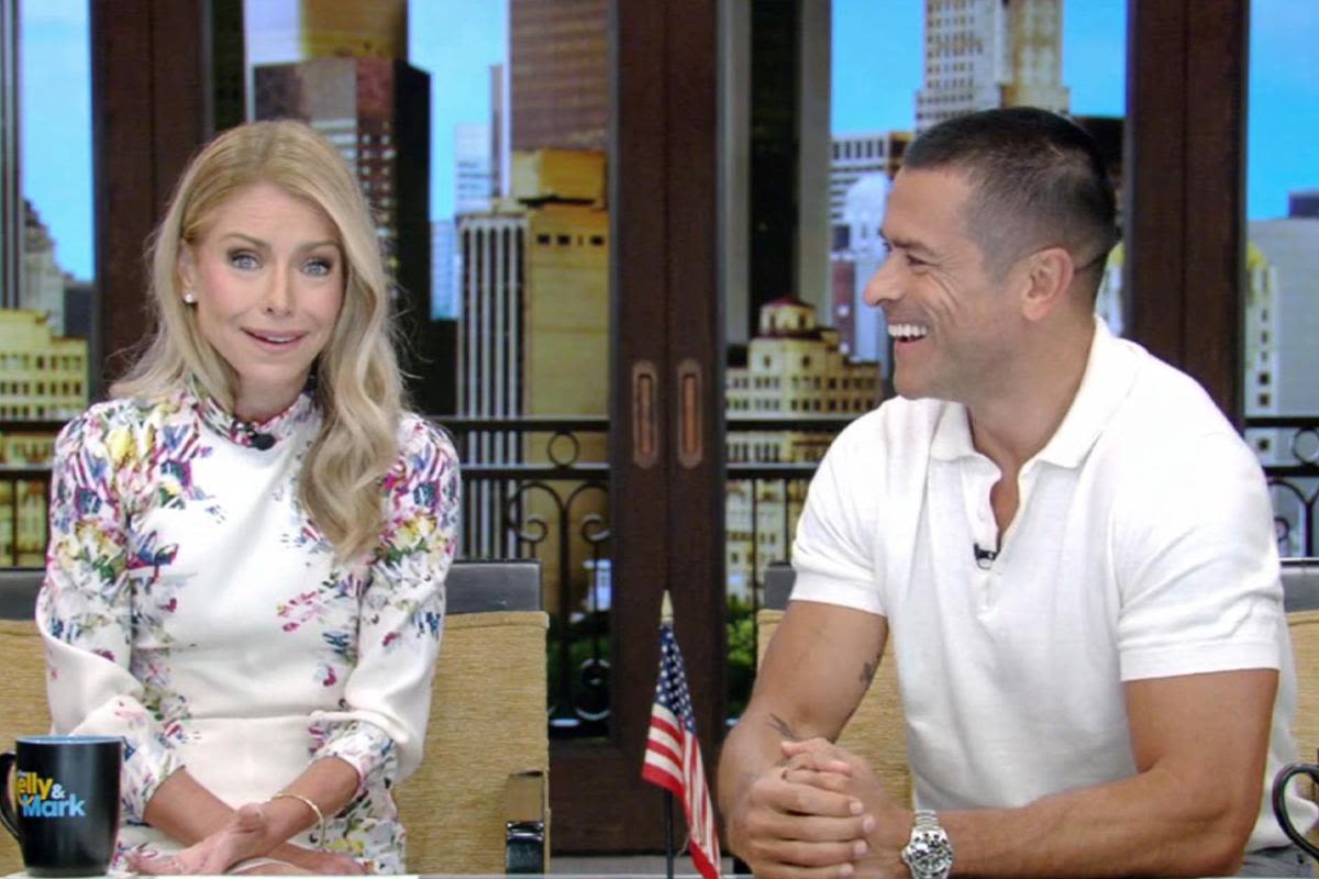 'Live's Kelly Ripa says her dentist once warned her to quit chewing gum or she'd look like Mark Consuelos: "My jawline was becoming so developed"