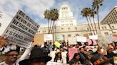 Following City Council members' racist remarks, hundreds of Oaxacans march for justice in L.A.