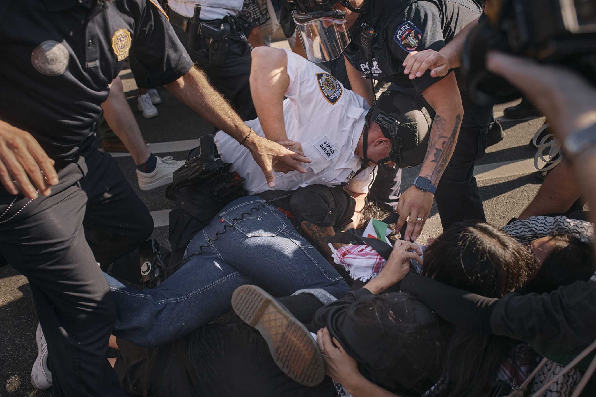 34 taken into custody after pro-Palestinian protest at Brooklyn Museum, artwork damage reported