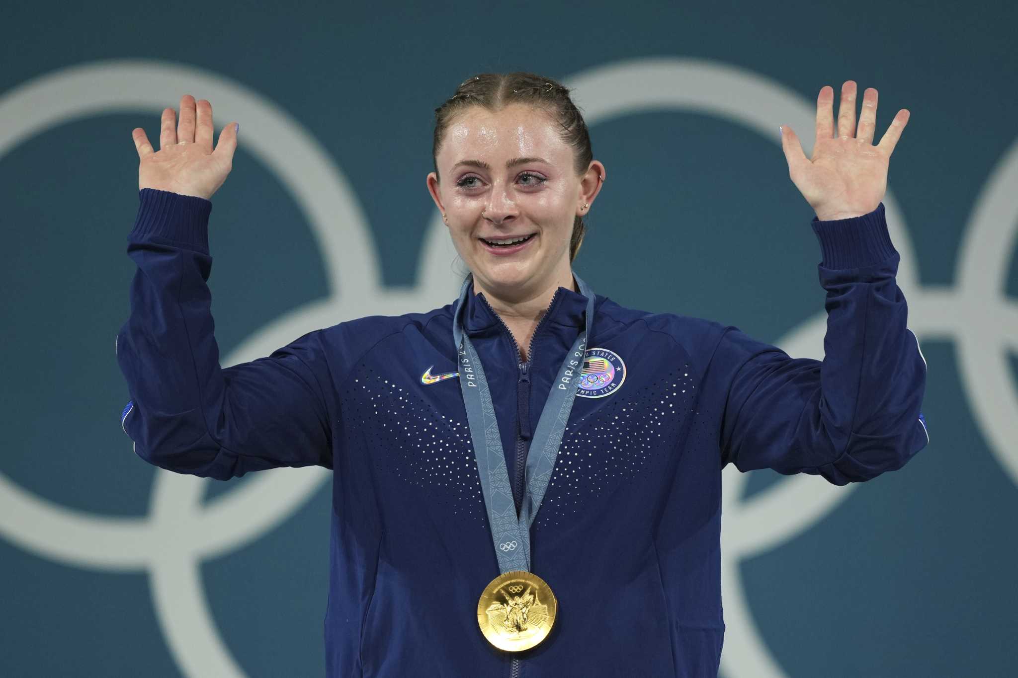 Olivia Reeves wins the United States' first Olympic gold medal in weightlifting in 24 years