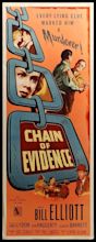 Chain of Evidence (1956) Original Insert Movie Poster - 14" x 36 ...