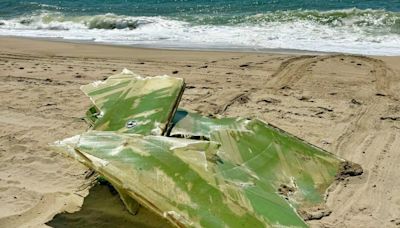 Debris from a damaged wind turbine is washing up on Nantucket beaches.