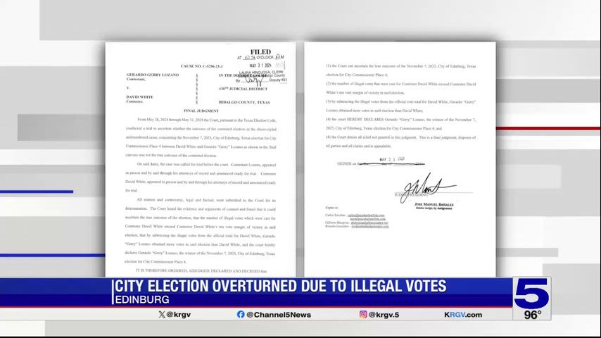 Records: Judge overturns Edinburg city election due to illegal votes