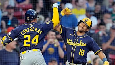 William Contreras hits 2-run homer and Brewers beat Red Sox 7-2