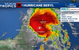 NOW: Hurricane Beryl makes landfall in the Yucatan