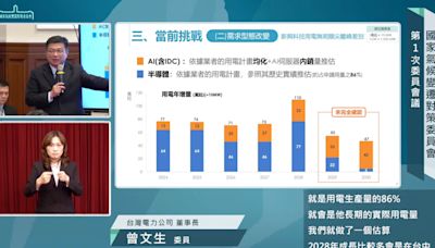 台電：2024至2027供電壓力大 用電年增量集中AI、半導體