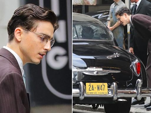 Timewarp? Timothée Chalamet Looks Unrecognizable in 1950s Garb as He Films 'Marty Supreme' in NYC