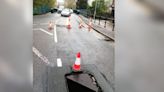 Manhole collapses as drivers told to avoid major route