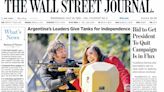 The Wall Street Journal publicó en su tapa la foto de Javier Milei y Victoria Villarruel en un tanque de guerra