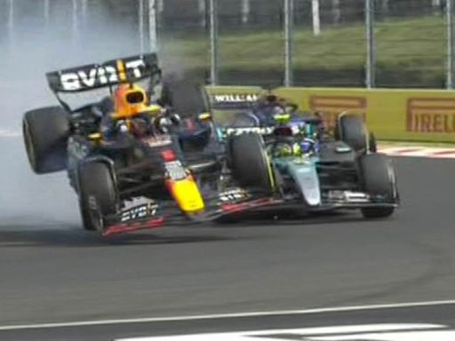 Max Verstappen collides with Hamilton during Hungarian Grand Prix