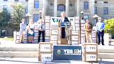 Montanans for Election Reform speak at Capitol after gathering signatures for CI-126 & CI-127