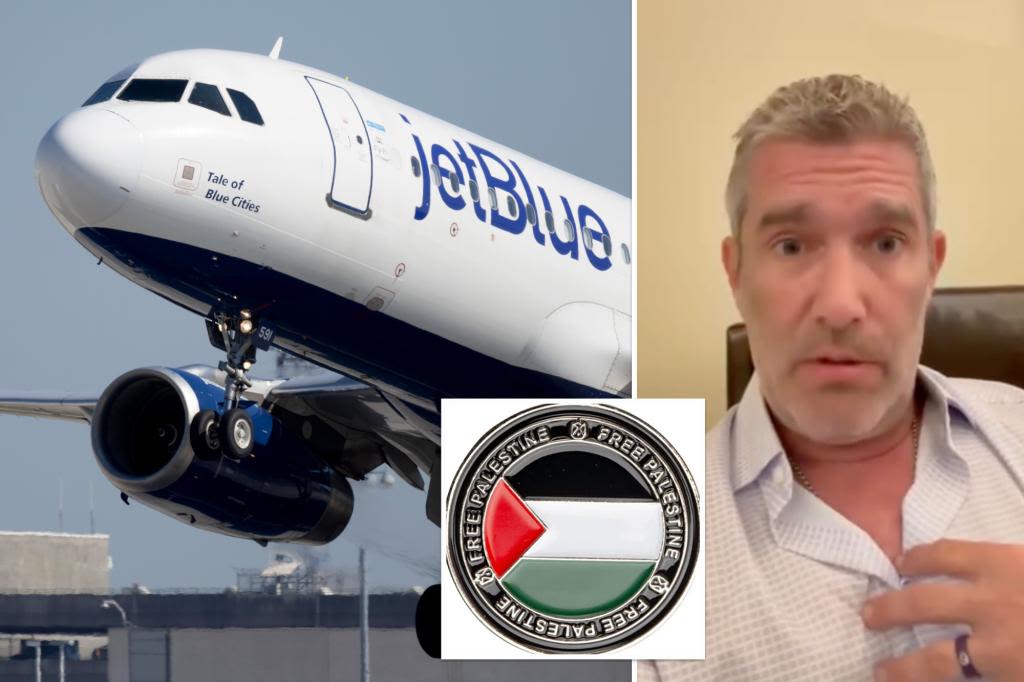 Jewish JetBlue customer’s booking canceled after he complained about flight attendant’s ‘free Palestine’ pin