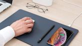 Save space on your desk with this vegan leather mouse pad that doubles as a wireless charger