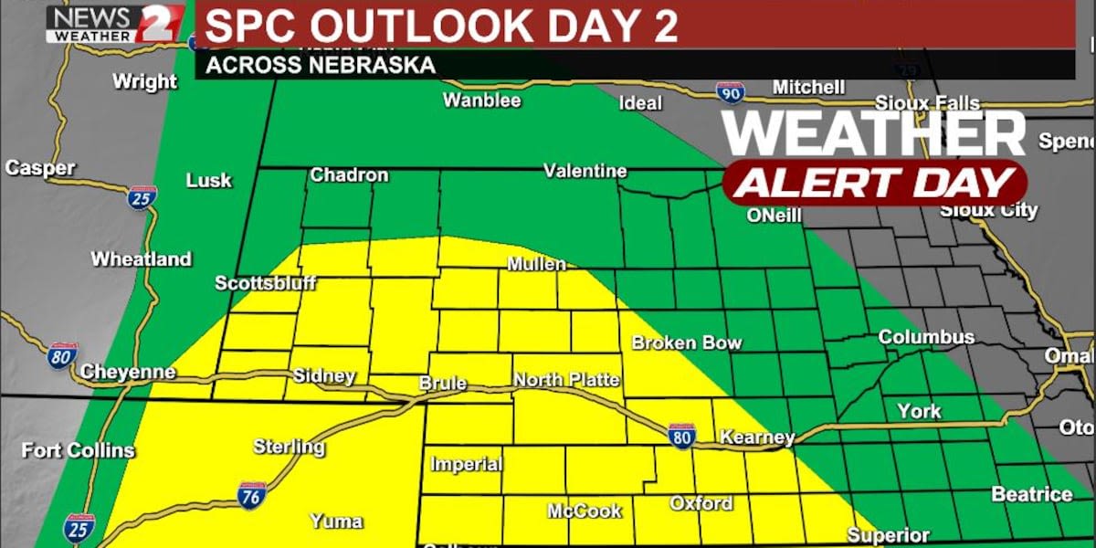 Cooler and sunny Thursday; WEATHER ALERT DAY: Strong to severe storms expected Friday