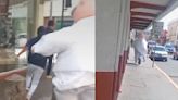 Botarga del doctor Simi persigue a mujer que le tiene miedo a las botargas