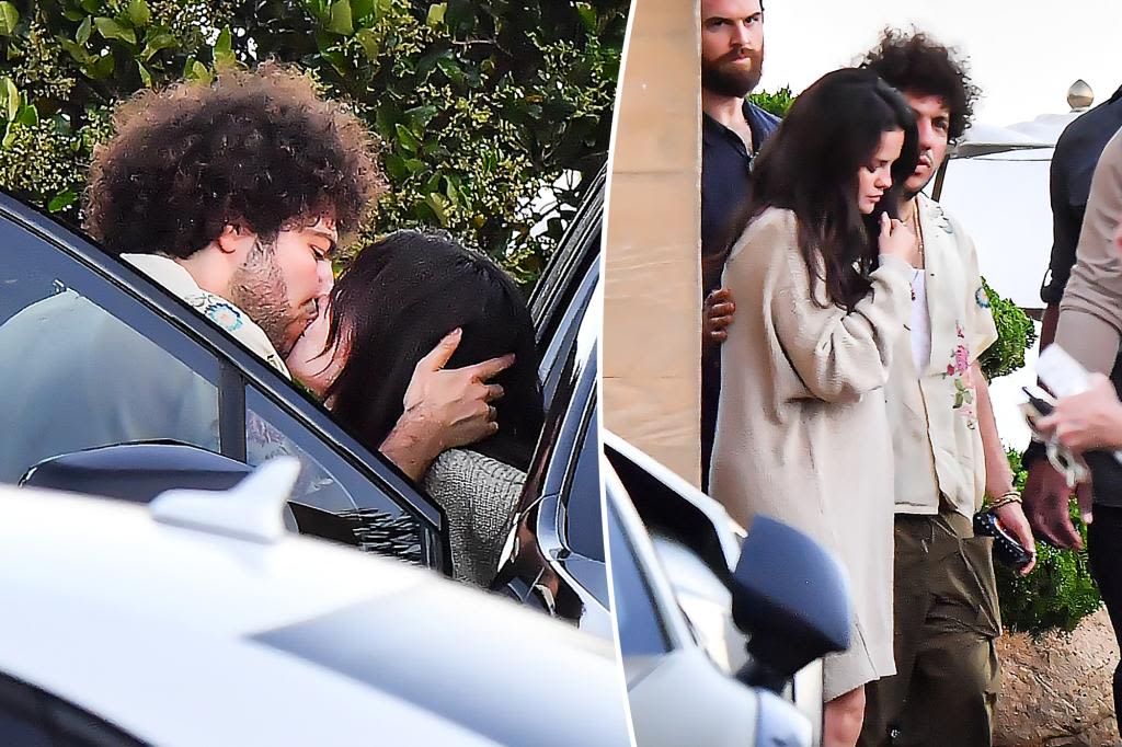 Selena Gomez and Benny Blanco share passionate kiss after romantic dinner date in Malibu