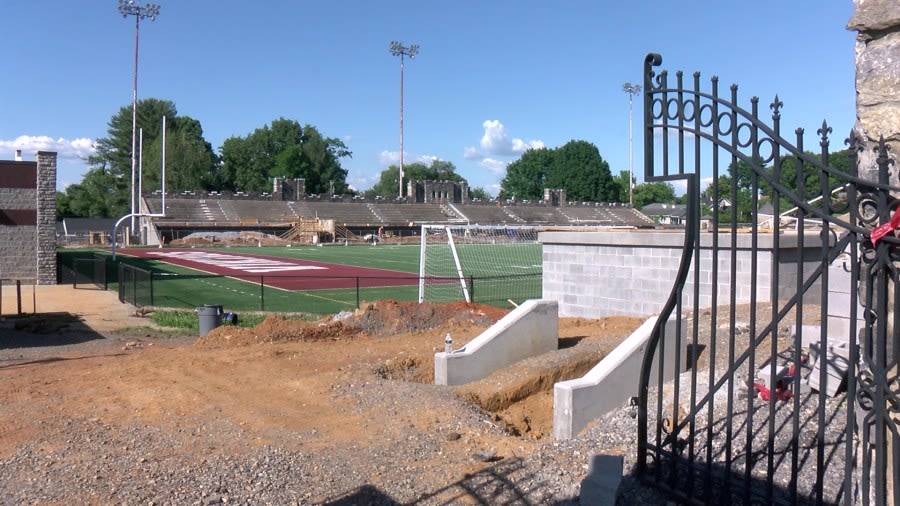 Stone Castle renovation project on track for completion before football season