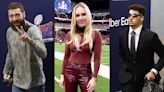 Taylor Swift in Area Denim, Travis Kelce in Amiri, Patrick Mahomes in Louis Vuitton and More Pre-game Arrivals at Super Bowl 2024