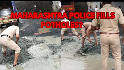 VIDEO: Mumbai Police in Uniform Fills Potholes on Road, Aaditya Thackeray Says, 'Instead of BJP...'