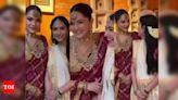 Radhika Merchant's elegant sari look at Graha Shanti pooja | - Times of India