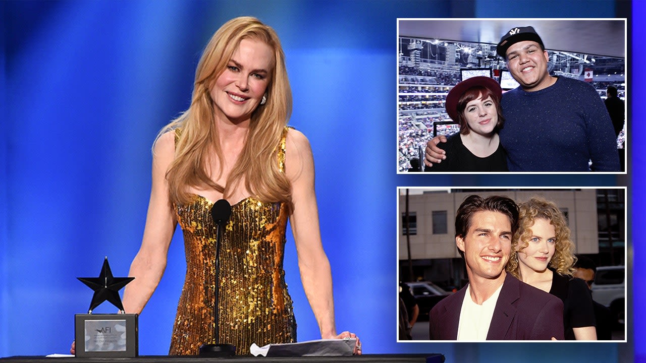 Nicole Kidman's kids with Tom Cruise skip her big night, as she seems to reference marriage to 'Top Gun' star