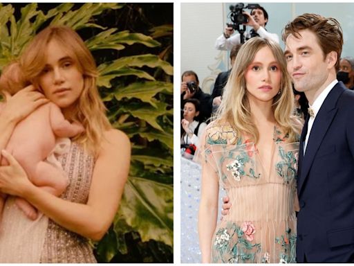 Suki Waterhouse poses with her and Robert Pattinson's baby daughter for new magazine cover