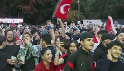 Joy for Turkey's supporters at fan zone in Vienna as their team beats Austria 2-1 in Euro 2024