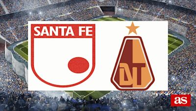 Santa Fe vs Tolima: estadísticas previas y datos en directo | Liga BetPlay I 2024