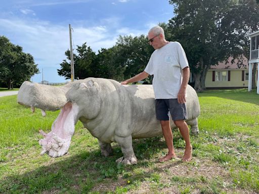 ‘Everybody loves a hippo.’ This one sent Chapel Hill on the Great Hippo Hunt of ’95.