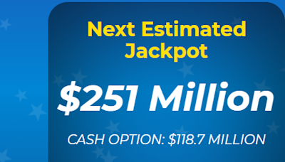 Mega Millions jackpot at $251 million for Friday, July 19, 2024 lottery drawing