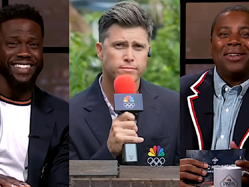 I Can't Get Enough Of Kenan Thompson And Kevin Hart Absolutely Roasting Colin Jost's Janky AF Olympics Setup