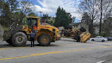 ‘Unbelievable’ police chase ends with front-end loaders battling in road, video shows