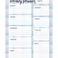 Displays one week at a time Includes all days of the week Often includes space for notes or reminders Popular for planning weekly schedules and tasks