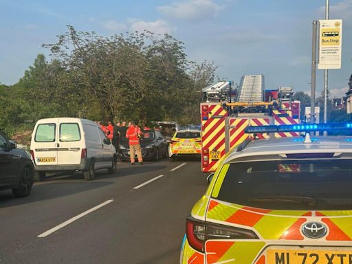 Large emergency service presence after controlled explosion of 'old grenade'