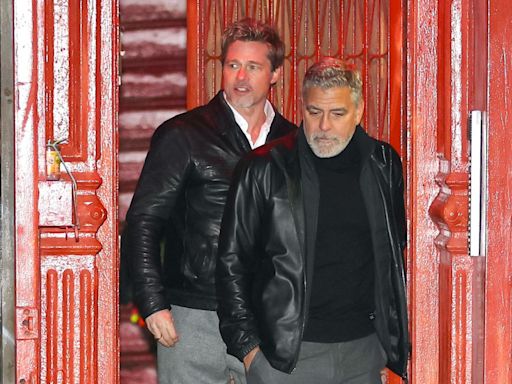 George Clooney and Brad Pitt took no issue having their ages mocked in Wolfs