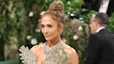 Jennifer Lopez Kept The Sheer Dress Trend Going By Sporting A Silver See-Through Ensemble At The Met Gala
